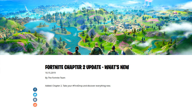 Fortnite Chapter 2 Update - Patch Notes