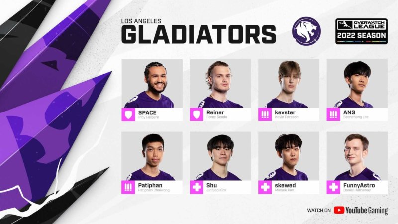 Gladiators OWL 2022 Roster